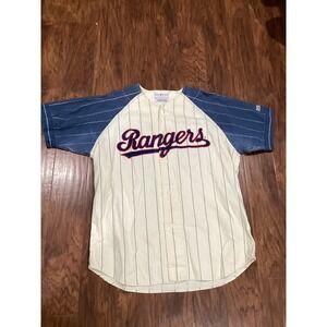 Vntg Nolan Ryan Texas Rangers Mirage  Men's Home  Jersey w/ Patch